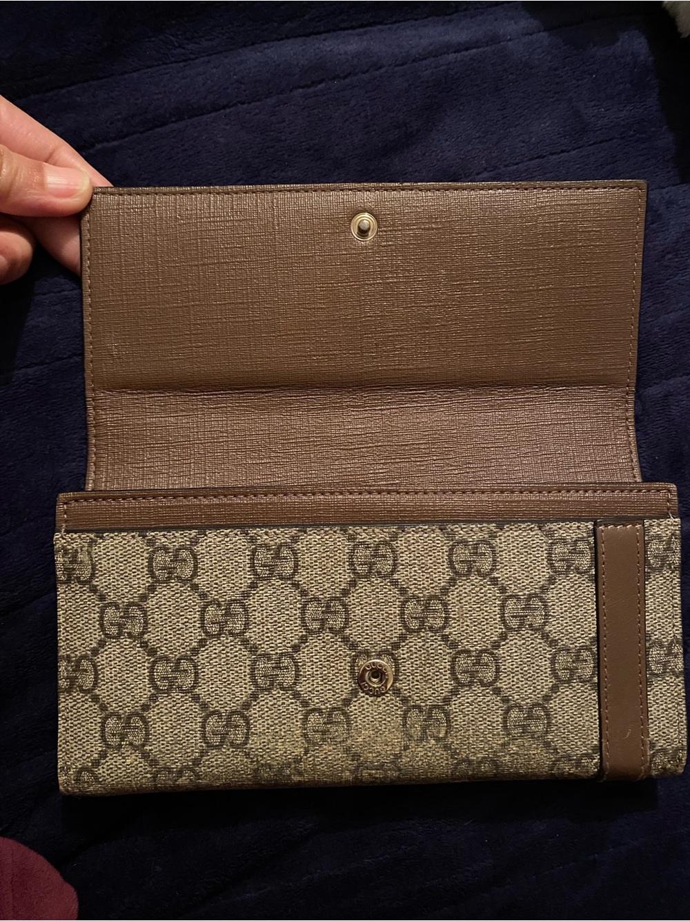 Gucci Classic Monogram Continental Wallet in Brown